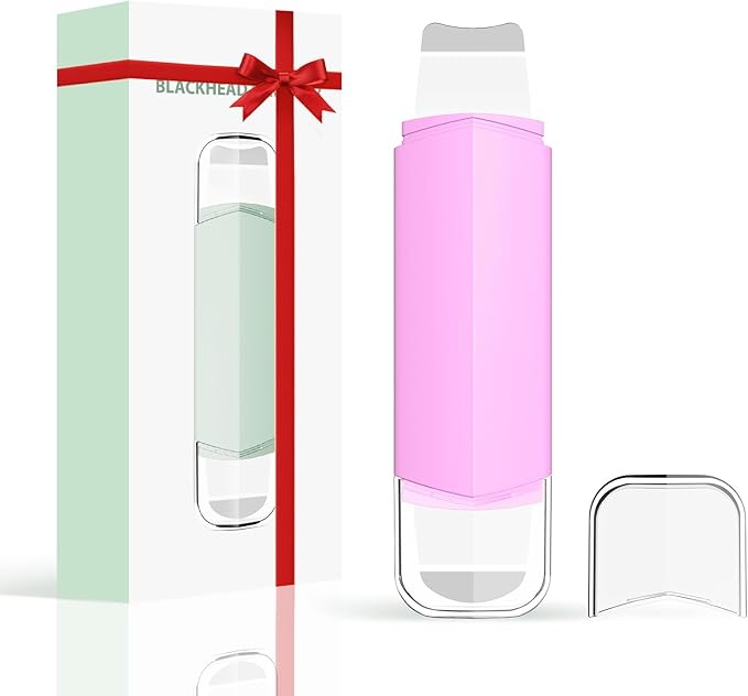 Blackhead Remover Tool Face Scrubber: PETYDOOT Double-Headed Face Spatula Skin Scrubber, Nose Pore Cleaner Blackhead Remover for Facial Deep Cleansing Skin Care Tool for Men & Women (Pink)