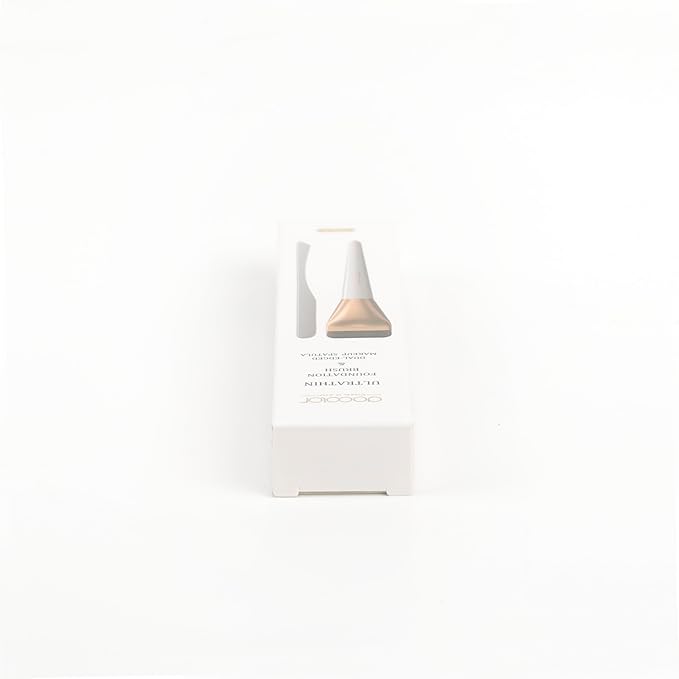 docolor Flat Foundation Brush and Makeup Spatula Set, Thin Liquid Foundation Brushes Dual Edged Spatula Brush Makeup Korean Foundation Brush for Blending, Cream, Thin Makeup Brush &Make Up Spatula