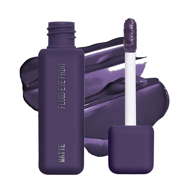 about-face Matte Fluid Eye Paint Infinity – High-Pigment Liquid Eyeshadow, Long-Lasting, No-Budge Matte Finish, Vegan & Cruelty-Free (Rich Eggplant)