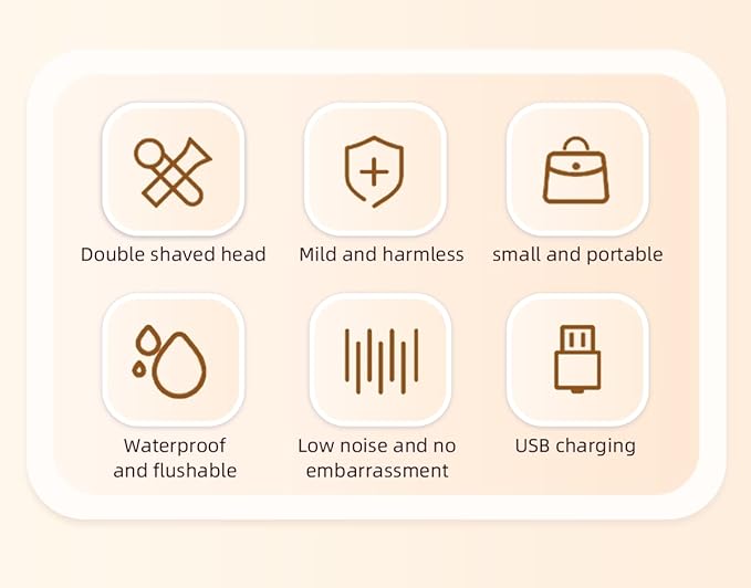 Dual-Head Rechargeable Hair Trimmer for Women, Body Shaver with 3D Floating Blades, Detachable Heads, Smooth & Painless Hair Removal