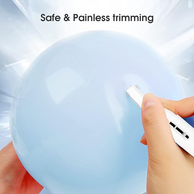 TOUCHBeauty Eyebrow Hair Trimmer for Women, Painless Precision Eyebrow Shaper, Pen-Shaped Hair Remover Razor for Face Chin Neck, Upper-Lip, Peach-Fuzz Mini Sized Battery-Operated, White, 1658A