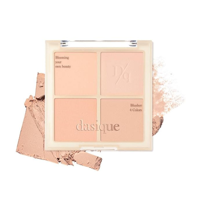 Dasique Blending Mood Cheek #01 Warm Blending l Cruelty-Free l 4 Blendable Shades in Lightweight, Long-lasting, Smooth Powder