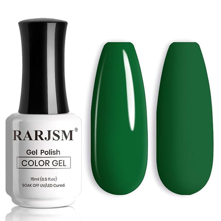 RARJSM Emerald Green Gel Nail Polish Emerald Gel Polish 1PCS 15ML Green GelNailPolish Soak off U V LED Curing Required Nail Art Manicure Salon DIY at Home GelNail Design