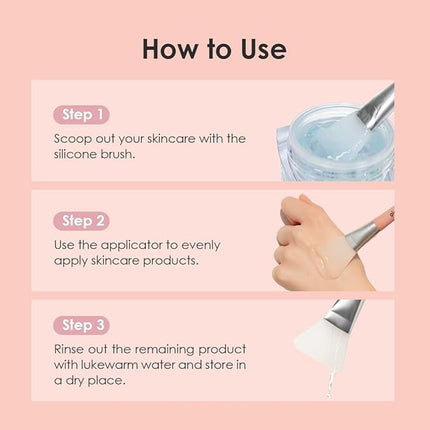 Dream Glow Beauty Wand For Face | Makeup Application, Beauty Tool for Skin Care, Silicone Tip, Elastic Brush (Pink)