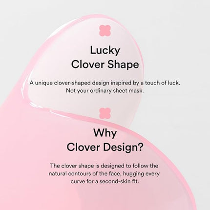 Skit Lifting & Glow Face Gel Patch, 130Da Low Molecular Collagen Clover Mask for Glass Skin & Firming, Targeted Radiance Care with 7 Types of Collagen, K-Beauty Skin Care, 4 Sets (8 Patches)