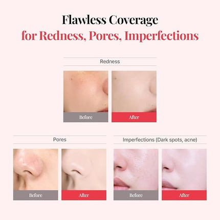 Hanskin Code on Double D Cream Foundation, Full Coverage Korean BB Cream & Liquid Skin Tint Foundation, Semi-Matte Finish, Lightweight Pore-Perfecting Base, 0.05 Fl Oz * 6colors (STARTER PACK)