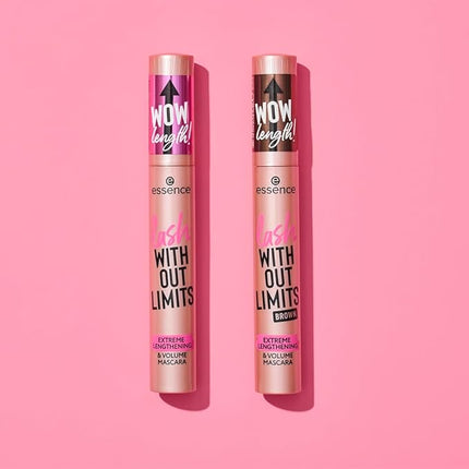 essence | Lash Without Limits Extreme Lengthening & Volume Mascara (02 | Brown) | Volumizing & Lengthening | Vegan, Cruelty Free & Paraben Free