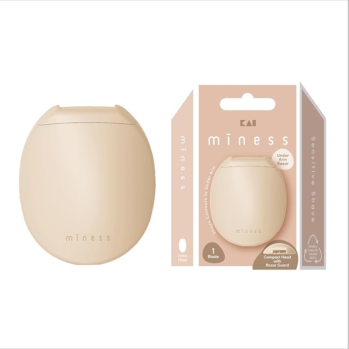Kai Miness Under Arm Razor, Gentle Beauty Groomer for Hair Removal, Ideal for Sensitive Skin, Japanese Steel Removes Underarm Hair