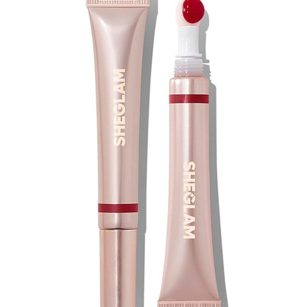 SHEGLAM Pout Pillow Cushion Lip GlossMoisturizing Liquid Lipstick High Shine Finish Sponge Tip Applicator Non-Sticky Lip Glaze Party-Beauty Sleep