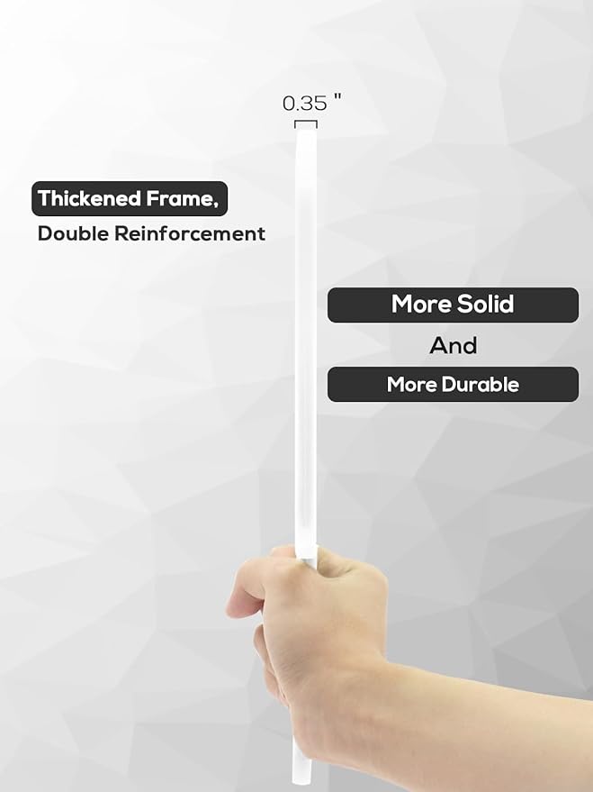 Extra Large Handheld Mirror，Hand Salon Mirror with Handle for Barbers, Hairdressing (White，12.4" Lx 9" W)