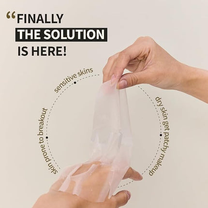 HEVEBLUE Black Yuja Bean Makeup Spa Mask Pack 10ea - 0.8 Fl. Oz of Ampoule Per Sheet, Nourishing, Sensitive Skin, Korean Skincare, Aesthetic, Moisturizing, Vegan, Hypoallergenic, K-Beauty