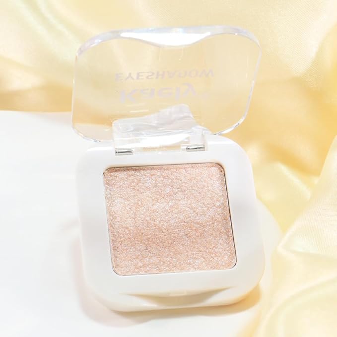 evpct Glitter Shimmer Sparkle Eyeshadow Palette Makeup for Green Blue Eyes, Pearl White silver Glitter Shimmer Metallic Holographic Multichrome Cream Single Monochrome Iridescent Eye Shadow Makeup