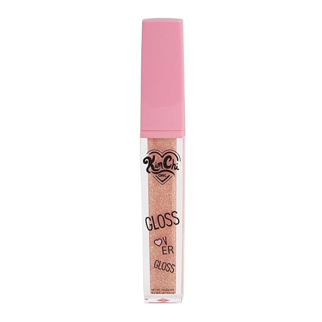 Kimchi Chic Beauty Gloss Over Gloss, Shimmery Micro-Sparkle Lip Gloss To Wear Alone Or Over Lipstick, Fragrance-Free Luscious Lip Balm, Peach Pink, 03 Peach Shimmer, 0.35ml
