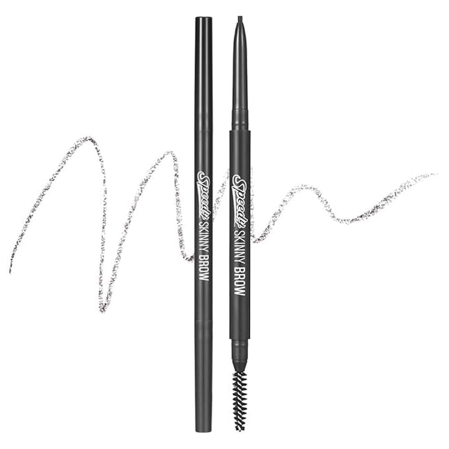 PERIPERA Speedy Skinny Brow (01 Gray Brown),1.5mm Precise Eyebrow Pencil, Dual-Sided Fine Tip Shades, Define Fills Brow Make up, K Beauty, Korean Make-up