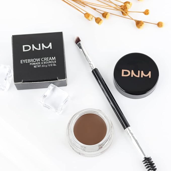 evpct Soft Brown Eyebrow Powder Pomade Gel Shaper Makeup Kit with Dual-ended Brush, Eyebrow Stencil Kit for Women Shaping, Eye Brow Pomade Stencil Shaper Tinting kits for Women Long Lasting Waterproof