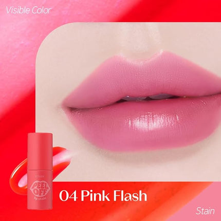 ETUDE Dear Darling Peel Off Lip Stain (Pink Flash) – Teen girl gifts, Hydrating Hydrogel Tint, Fruity scent, Long Lasting & Waterproof, Easy Peel Off, All‑Day Color Lip Tattoo, Natural Pink
