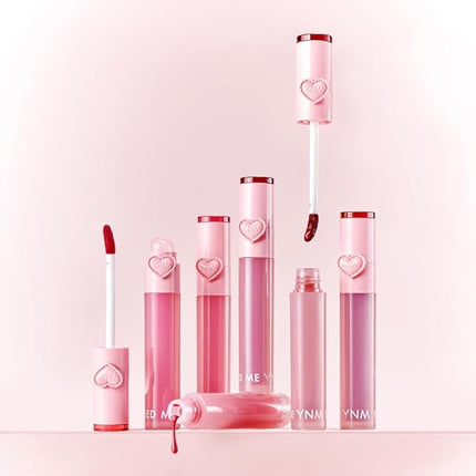 YNM Heart Jelling Tint, CHESTNUT JELLING, Silicone Lip Brush Included, K-Beauty, Non-Sticky, Moisturizing, Smudge-Proof, Korean Lip Tint, Long-Lasting, Vivid Color, 0.09 oz