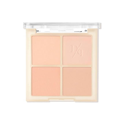 Dasique Blending Mood Cheek #01 Warm Blending l Cruelty-Free l 4 Blendable Shades in Lightweight, Long-lasting, Smooth Powder