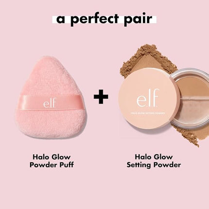 e.l.f. Halo Glow Powder Puff, Soft, Reusable Powder Puff For Applying Loose Or Pressed Powders, Easily Conforms To The Face, Vegan & Cruelty-free