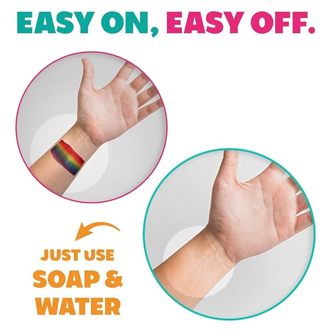 Kraze FX Dome Stroke - Girly Girl Rainbow (25 gm), Professional 1-Stroke Split Cake, Hypoallergenic, Non-Toxic, Water Activated Face & Body Painting Makeup Supplies for Sensitive Skin, Kids, Adults