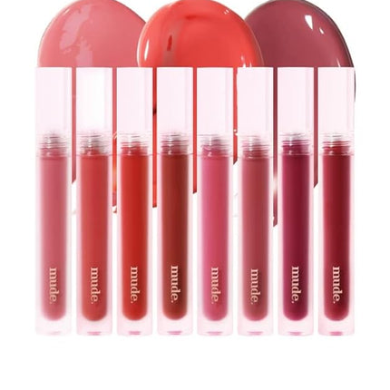 mude Glacé Lip Tint 06 Mauve more Long-Lasting Liquid Stain Buildable Layer with Glossy Finish for Juicy Glowy Lips K-Beauty K-Cosmetics