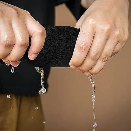 Softolle 100% Cotton Washcloths 24 Pack (12x12 Inches) Soft, Highly Absorbent Washcloth, Face Towels, Wash Cloths for Face, Ring Spun, Bulk Pack (Black)