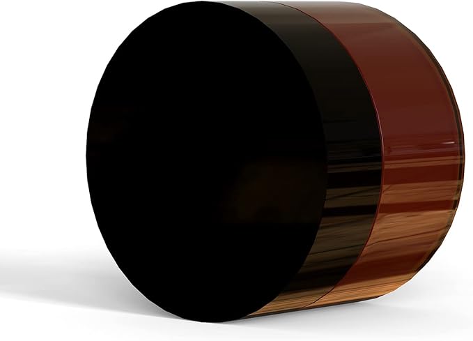 8 oz Amber Plastic Cosmetic Jars Leak Proof Container with Black Lid for Cream, Lotion, Powder, ointment, Beauty Products etc, 6 Pcs.