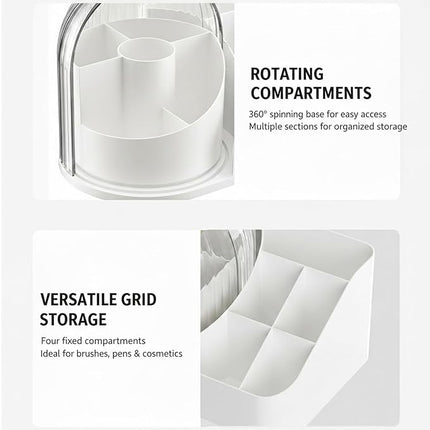 ONXE Makeup Organizer with Drawers,Large Capacity Perfume Organizer,Vanity,Bathroom,Bedroom Countertop Storage for Cosmetics, Perfume, Brushes, Eyeshadow, Skincare,Lipstick, Nail Polish (White-Large)