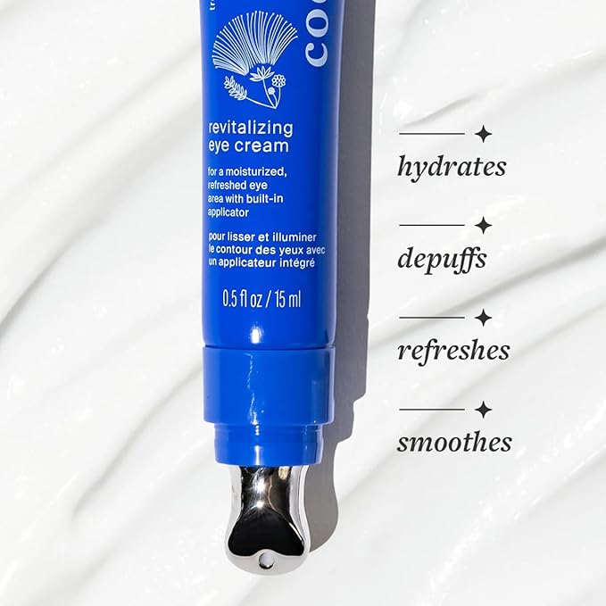 Revitalizing Eye Cream by Cocokind, Depuff & Reduce Fine Lines and Wrinkles, Cream for Firmer and Brighter Looking Eye Area, Hydrating with a Cool Metal Applicator Tip, 0.5 Fl Oz