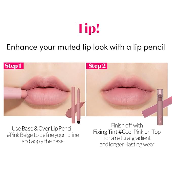 ETUDE Fixing Tint #03 Mellow Peach (4g) | Long Lasting High Pigmented Liquid Lipstick | Waterproof Lightweight Matte Finish Lip Stain | Full Coverage | Korean Makeup, Kbeauty