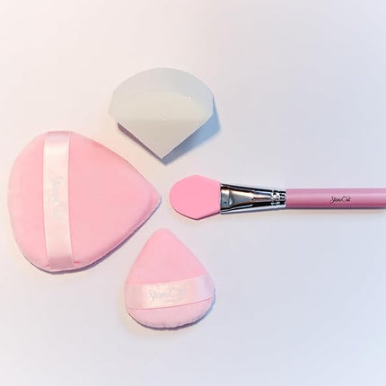 StansOut Ultimate Complexion Bundle: Liquid Foundation Brush, Makeup Brushes for Liquid, Cream, Stick Foundation - Flat, Round, Blender Brushes - 101 Contoured, 108 Straight - Long-Lasting