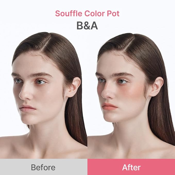 dasique Souffle Color Pot #11 Cherry Custard – Makeup Blush, Buildable Silky-Smooth Texture, Build-In Mini Brush, Multi-Use For Cheek and Lip