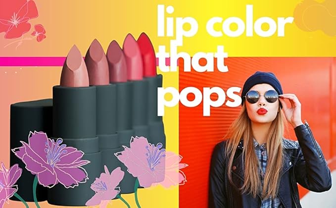 Cranberry Red Deep Fuchsia Pink Matte Lipstick Color Moisturizing Paraben Free, No Animal Testing & Cruelty Free Lip Makeup Color