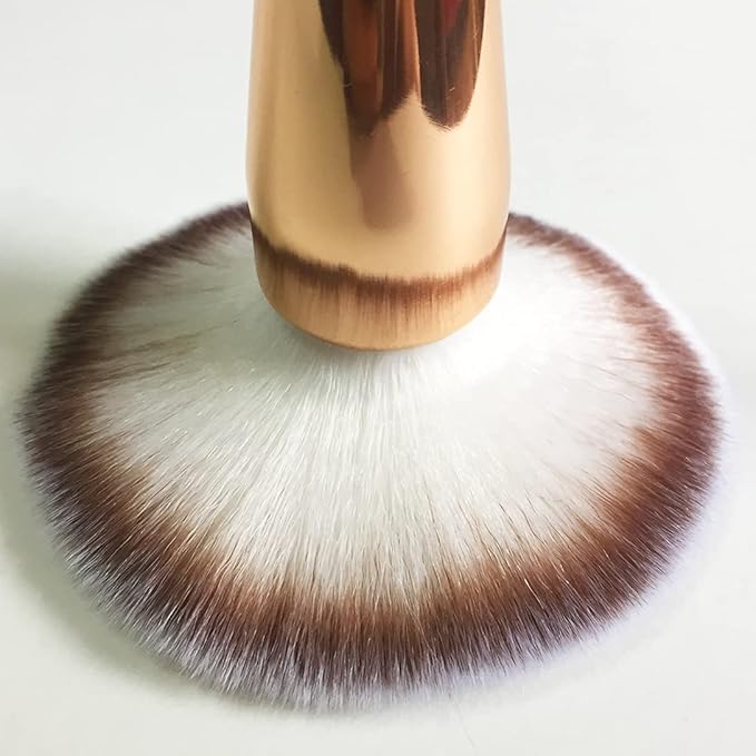 Premium Makeup Brush Kabuki Brushes Blush Brush Powder Brush Foundation Brush Bronzer Contour Face Blender Brush Blending Buffing Multifunction Cosmetics Tools Full Coverage (Rose Gold/Black)