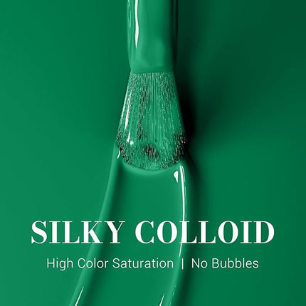 MelodySusie Bright Parrot Green Gel Nail Polish, 0.5 Fl Oz Soak Off UV LED Nail Lamp Neon Green Gel Polish Gift for Women Art Manicure Salon DIY Design Decoration at Home-347