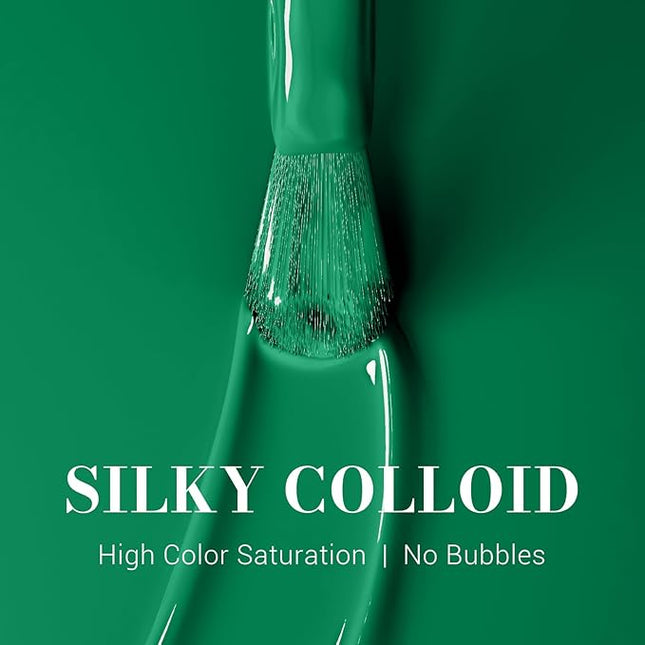 MelodySusie Bright Parrot Green Gel Nail Polish, 0.5 Fl Oz Soak Off UV LED Nail Lamp Neon Green Gel Polish Gift for Women Art Manicure Salon DIY Design Decoration at Home-347