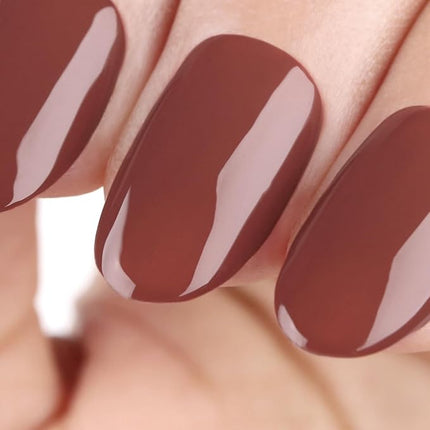 Imtiti Gel Nail Polish, 1 Pcs 15ml Maroon Brown Color Gel Polish Soak Off Nail Art Manicure Salon DIY Nail Lamp Gel Nail Design Decoration at Home Gift for Women, 0.5 Fluid Ounces