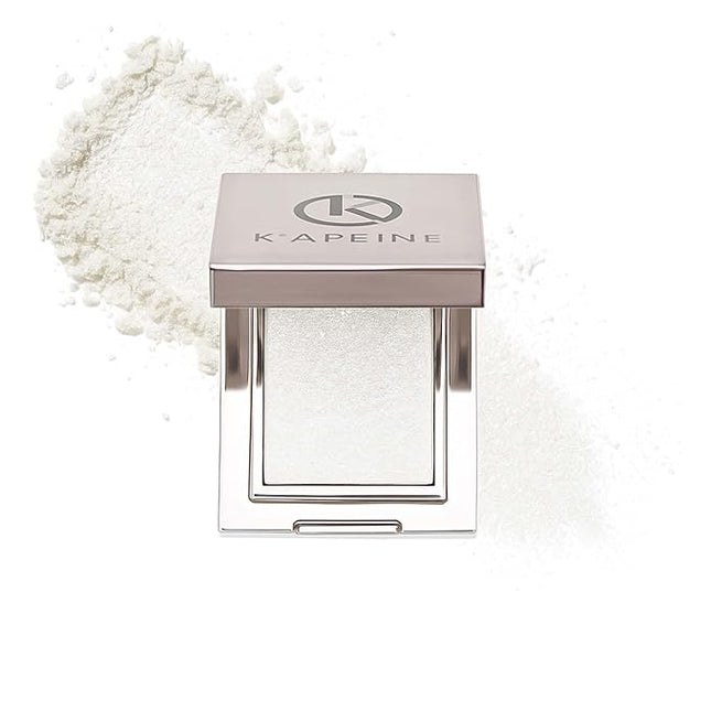 K'APEINE Single Glitter Eyeshadow, White Shimmer Eyeshadow Ultra Shinny Highlighter Silver Eye Shade Sparkling Makeup Palette High Pigment Eyes Glitter for Everyday & Special Occasions (0.141 oz)-03#