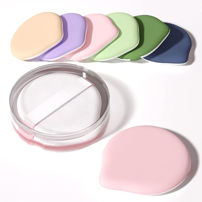 MOHOPE 8Pcs Air Cushion Makeup Puffs for Foundation with Portable Box, No Latex Blending Sponge for Liquid, Cream, Foundation and Powder, Teardrop Powder Puff, Mix