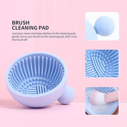 Docolor Makeup Brushes 16+3 Pcs Makeup Brush Set with Makeup Bag Makeup Sponge & Brush Cleaning Pad Professional Face Powder Kabuki Foundation EyeShadow Concealers Brush Kit Gift Box Fantasy Series Ⅲ