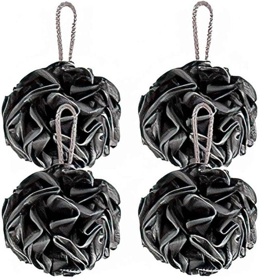 Loofah Bath Sponge, Novosun Soft Shower Sponge Set Extra Large Mesh Pouf Scrubber for Men and Women Exfoliate,Wash Sponge,Cleanse,Soothe Skin Pack of 4, XL 75g