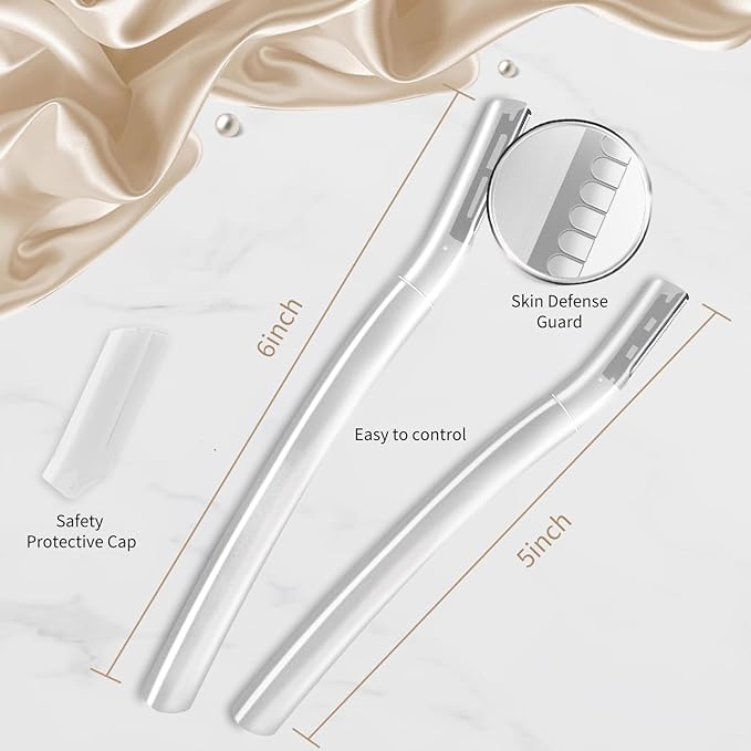 Dermaplane Razor for Women Face, Precision Face Razors for Women, Gentle Exfoliation Microblades for Sensitive Skin, Peach Fuzz Remover, Perfectly Shape Brows