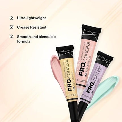 L.A. Girl HD Pro.Conceal, Lavender Corrector GC993 (Pack of 2)