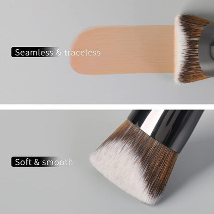 Angled Foundation Brush for Liquid Makeup, Contour Foundation Brush, Cream Contour Brushes for Makeup, Pinnacle Foundation Brushes for Cream Foundation, Makeup Brushes for Foundation.