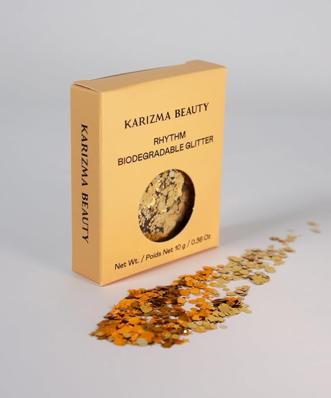 Rhythm Biodegradable Chunky Glitter // Karizma Beauty Gold Bio Glitter Eco Glitter Face Glitter Festival Chunky 10g