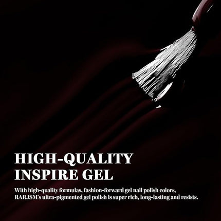 RARJSM Black Cherry Red Gel Nail Polish 1PCS 15ML Long Lasting Opaque Milky Deep Dark Red Creamy Gelpolish Soak off U V Curing Required Nail Art French Manicure Salon DIY at Home