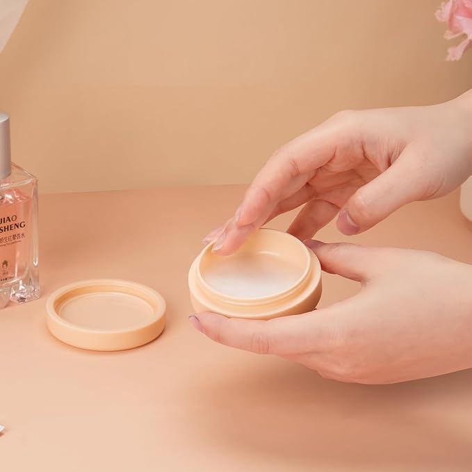 Gemice Travel Containers for Toiletries, Magnetic Travel Containers, TSA Approved Cream Jars with Toiletry Bag, Leak-proof Small 1oz Capsules Set with Multiple Labels for Organization (4 Pack)