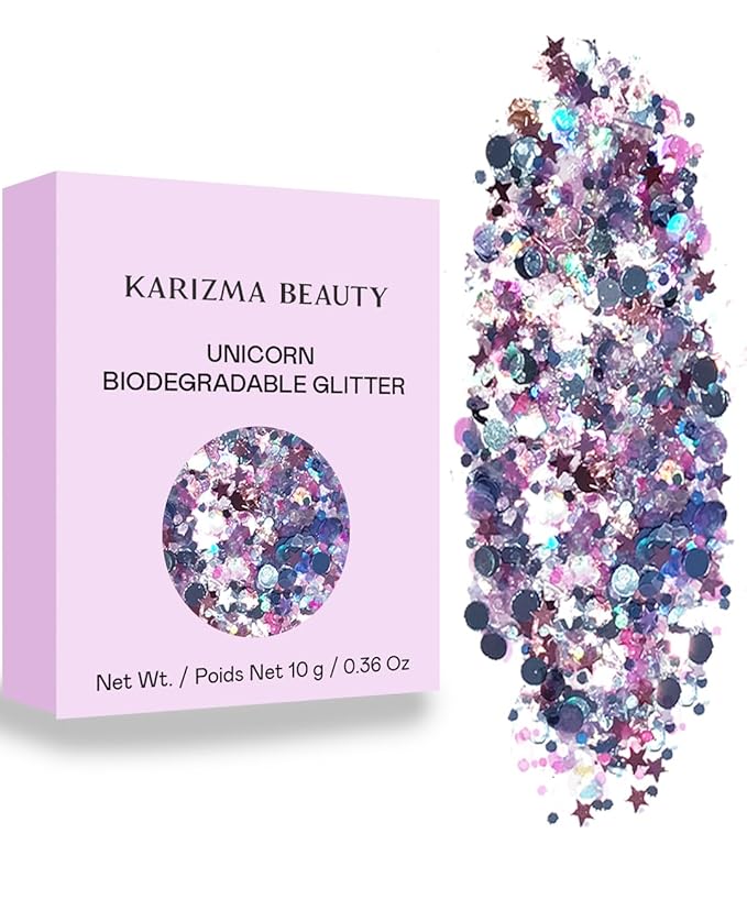 Unicorn Strobe Chunky Glitter // Karizma Beauty for Face and Body Festival Sparkles 10g