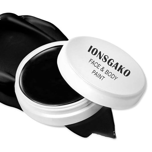 Black Face & Body Paint Palette - Oil Based Professional Makeup for Halloween, Clown, Stage, Zombie & Vampire