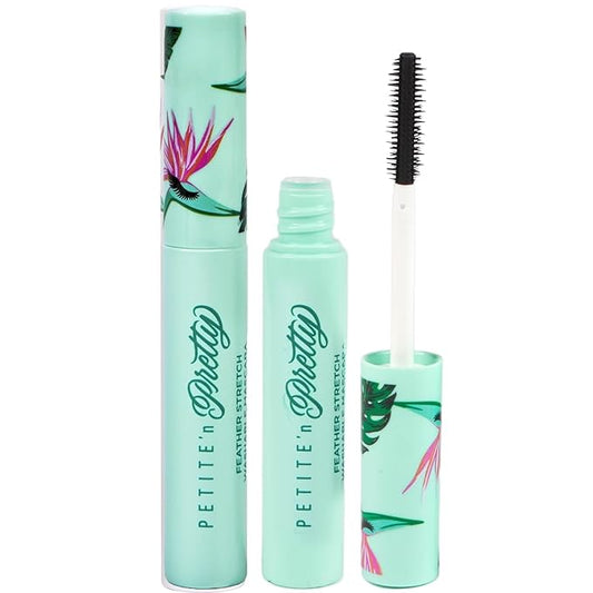 Petite 'n Pretty Feather Stretch Washable Mascara Duo - Makeup for Kids, Tweens and Teens -Easy to Apply & Remove, Made in the USA